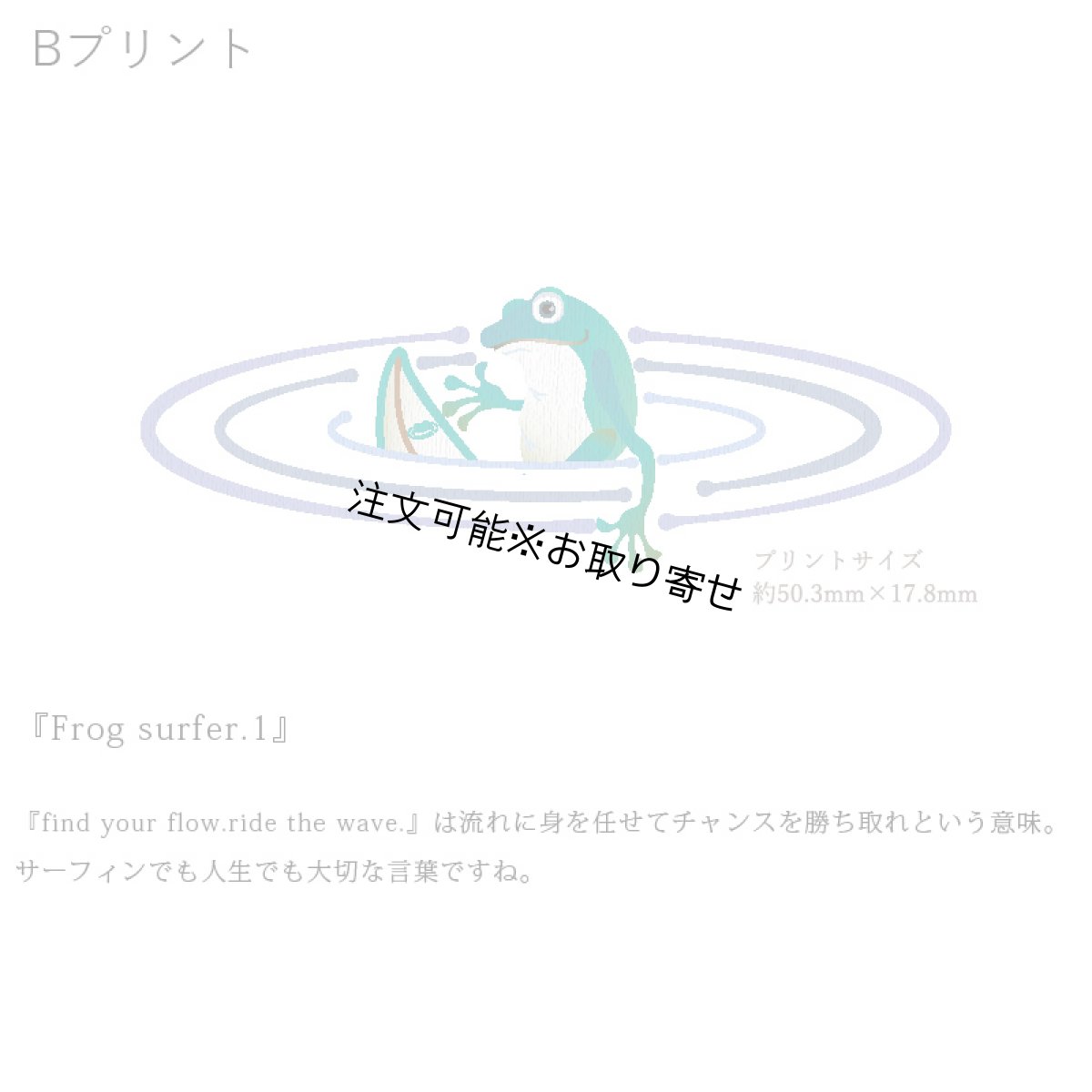 画像7: 受注生産品 好きなプリントを好きなTシャツに！ プリントカスタム プリントデザイン Frog Surfer1 (7)