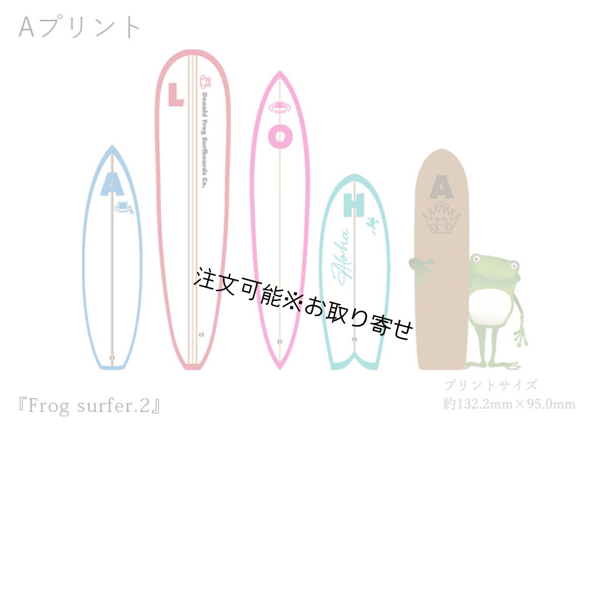 画像6: 受注生産品 好きなプリントを好きなTシャツに！ プリントカスタム プリントデザイン Frog Surfer2 (6)