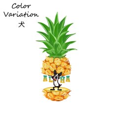 画像10: 受注生産品 好きなプリントを好きなTシャツに！ プリントカスタム プリントデザイン ALOHAパイナップル柄 (10)