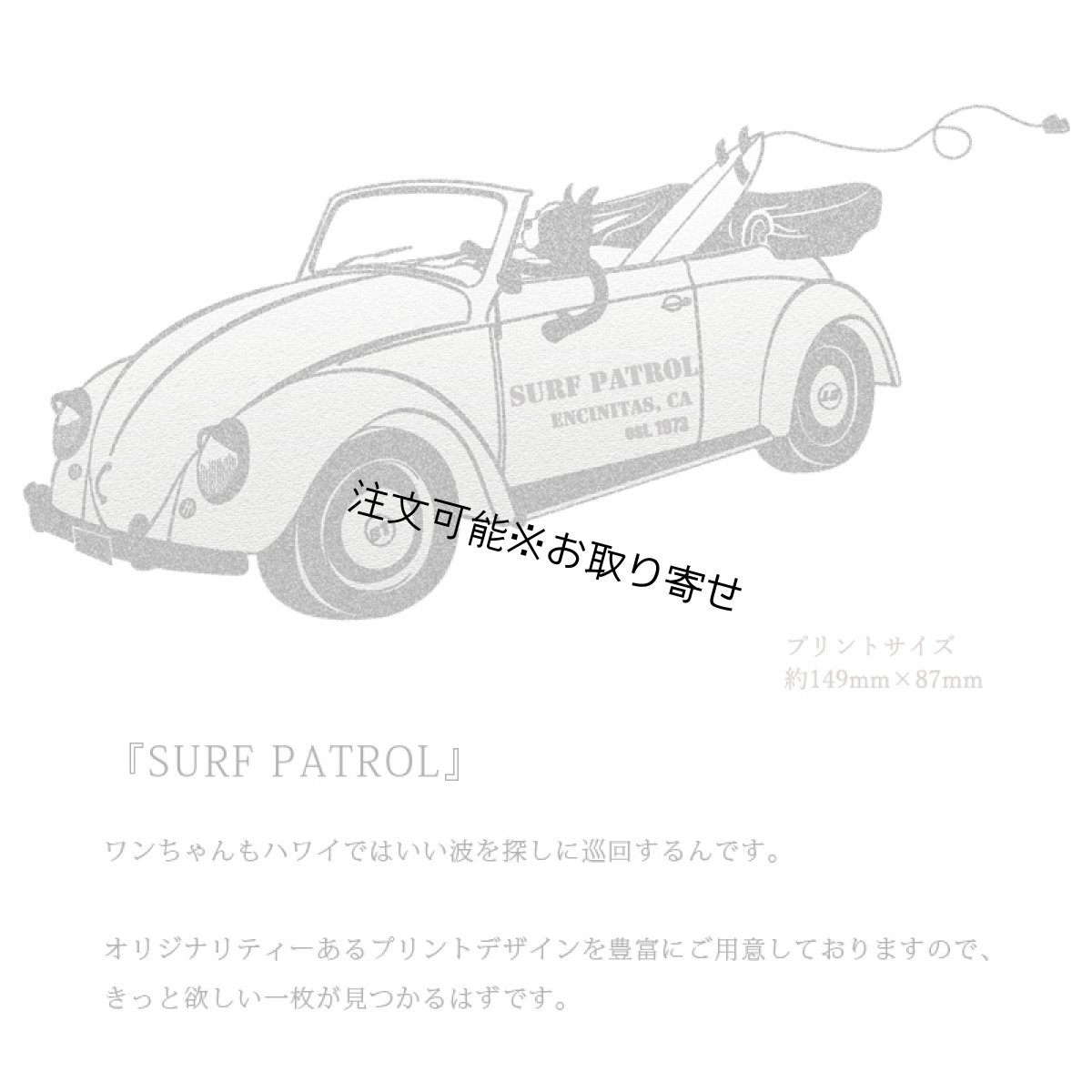 画像6: 受注生産品 好きなプリントを好きなTシャツに！ プリントカスタム プリントデザイン SURF PATROL柄 (6)