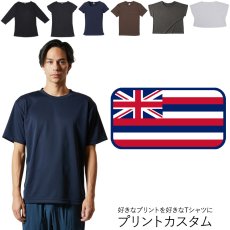 画像1: 受注生産品 好きなプリントを好きなTシャツに！ プリントカスタム プリントデザイン ハワイ州旗 (1)