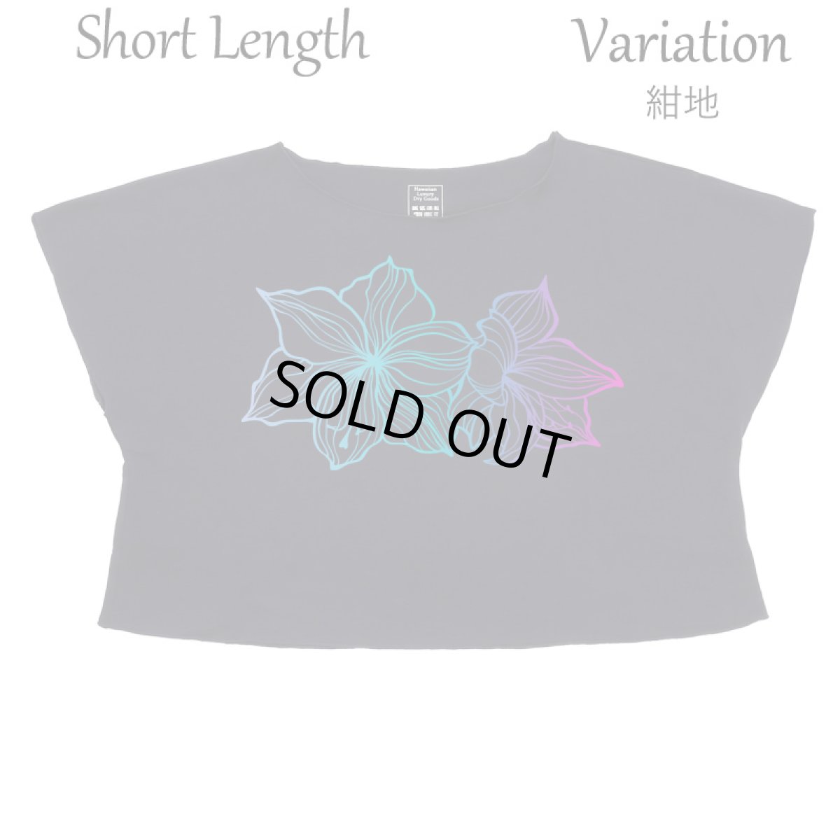 画像9: フラダンス レッスン ルースフィット ワイド Tシャツ アマリリス柄 (9)