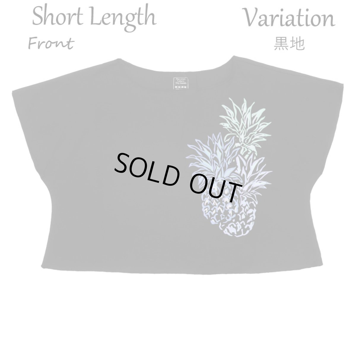 画像12: フラダンス レッスン ルースフィット ワイド Tシャツ バーティカルパステルパイナップル柄 (12)