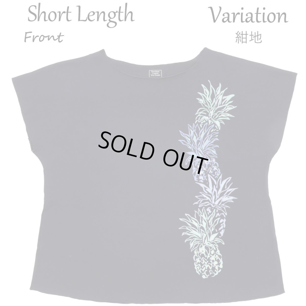 画像16: フラダンス レッスン ルースフィット ワイド Tシャツ バーティカルパステルパイナップル柄 (16)