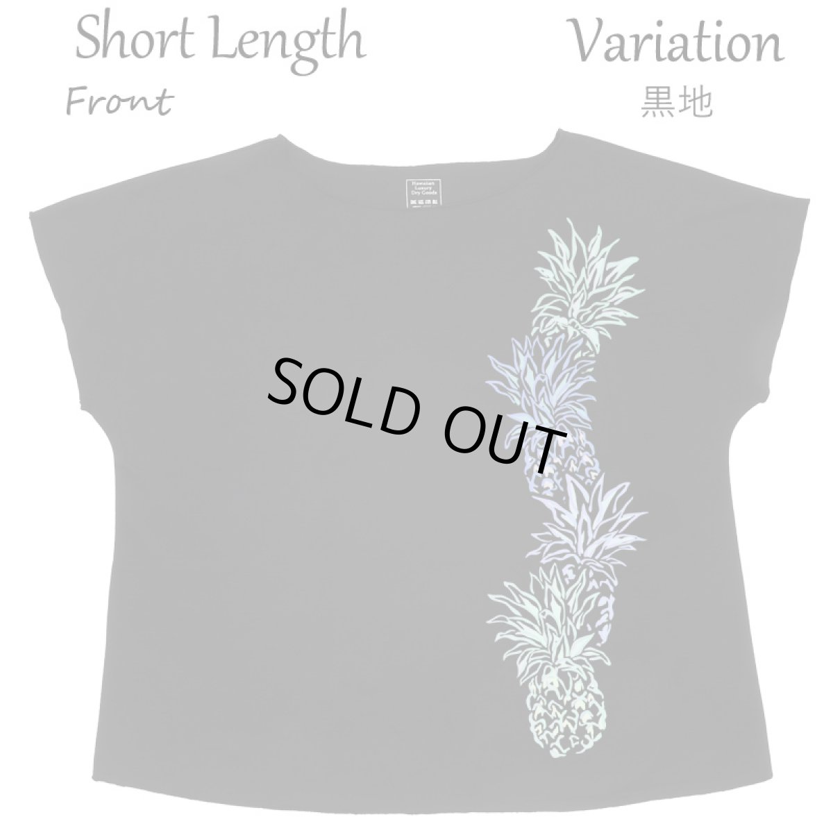 画像18: フラダンス レッスン ルースフィット ワイド Tシャツ バーティカルパステルパイナップル柄 (18)