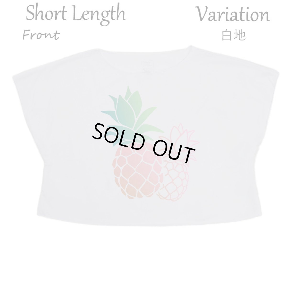 画像8: フラダンス レッスン ルースフィット ワイド Tシャツ パステルパイナップル柄 (8)