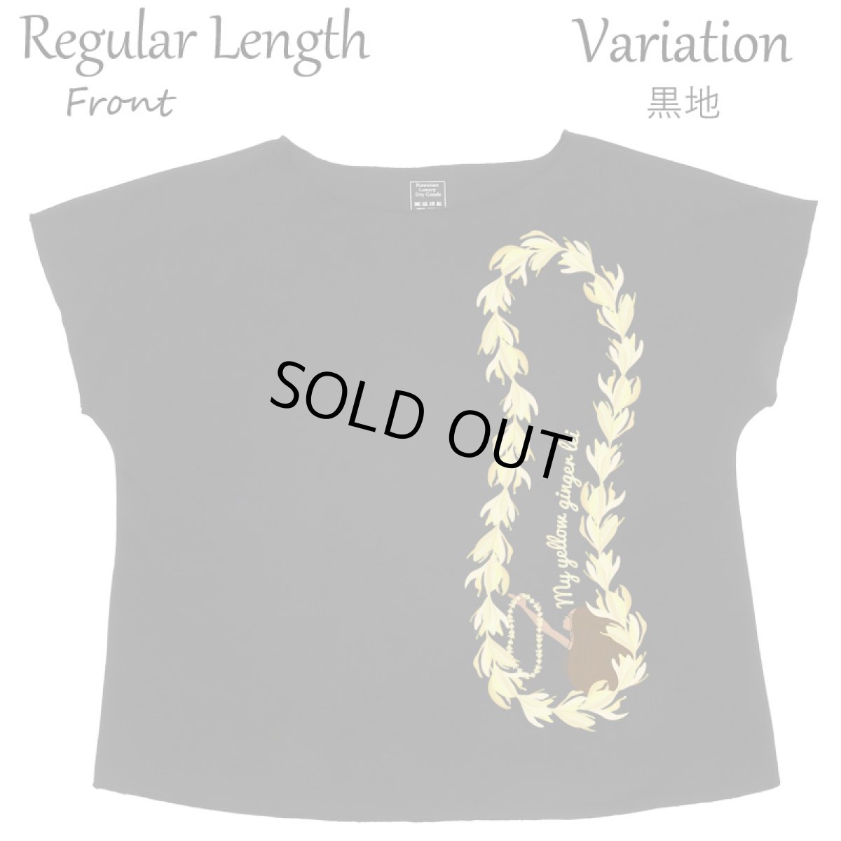 画像11: フラダンス レッスン ルースフィット ワイド Tシャツ マイイエロージンジャーレイ柄 (11)