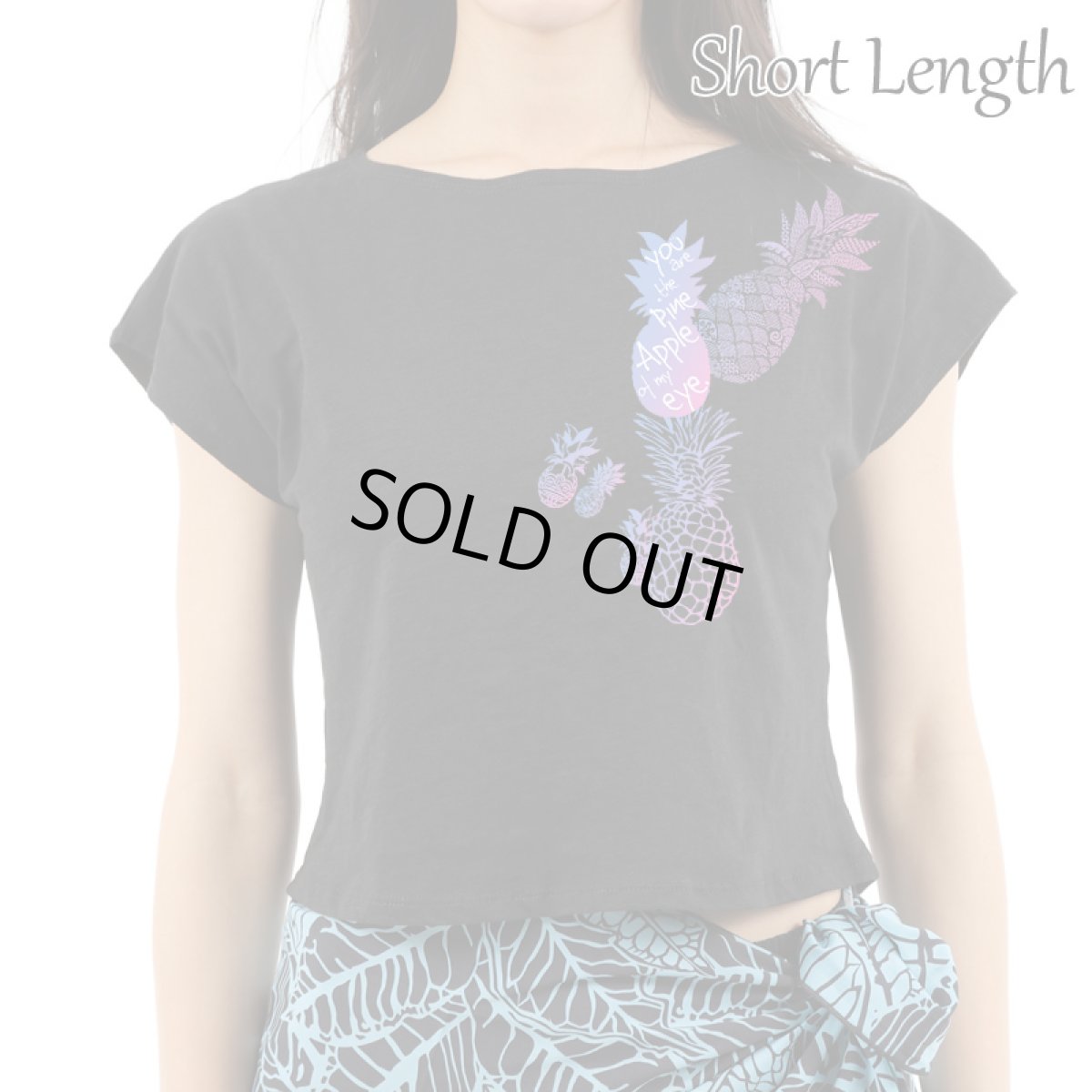 画像7: 2種類の着丈から選べる スラブ コットン Tシャツ パイナップル柄 (7)