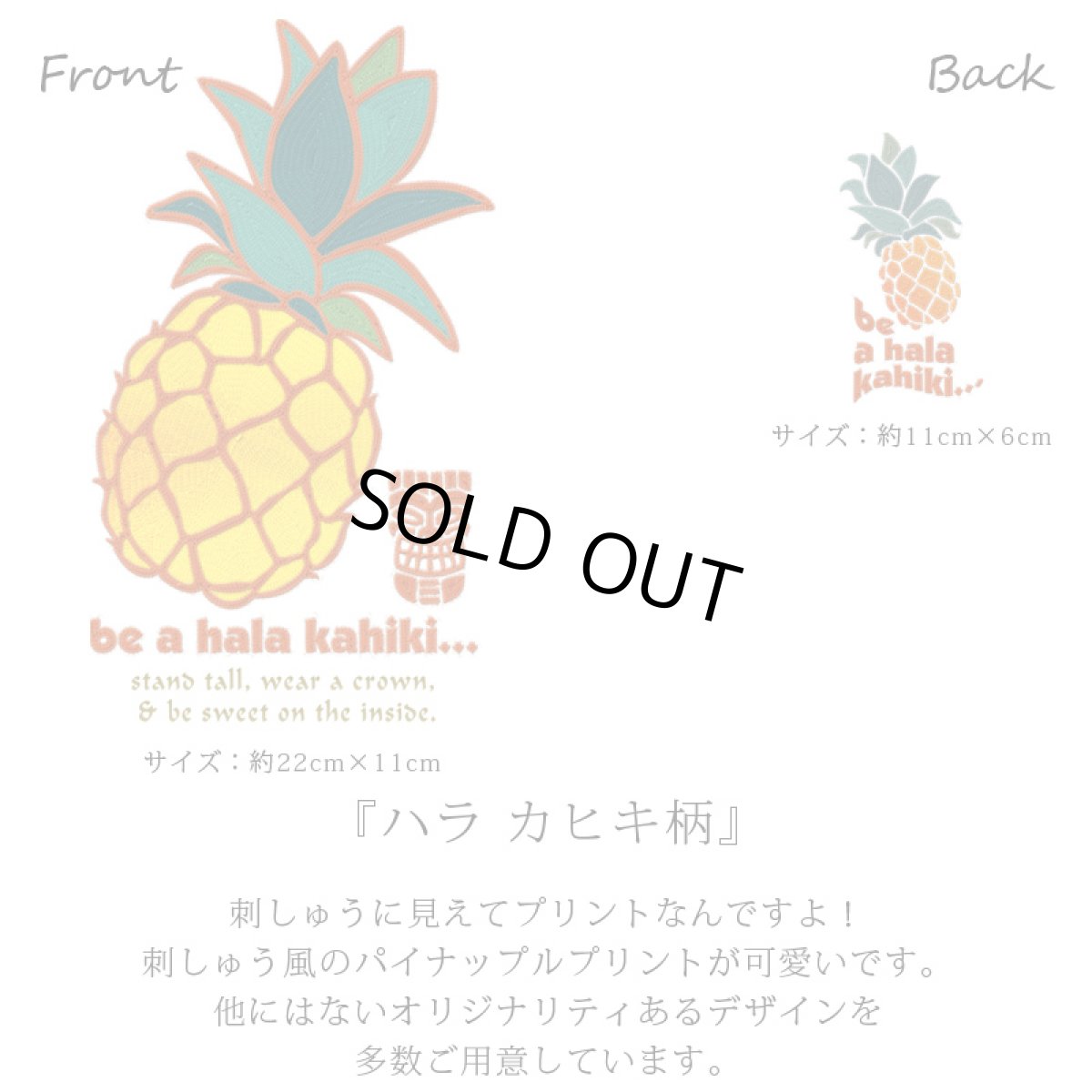 画像4: 2種類の着丈から選べる スラブ コットン Tシャツ ハラカヒキ 刺しゅう風プリント (4)