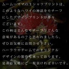 画像15: ペレとオヒアレフア柄 6.2oz フライス 半袖 Ｔシャツ 白地 黒地 紺地 (15)