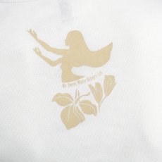 画像5: ホワイトジンジャーレイ柄 6.2oz フライス 半袖 Ｔシャツ 白地 ベージュ プリント  (5)