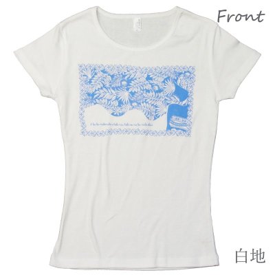 画像2: モアナヘレ柄 6.2oz フライス 半袖 Ｔシャツ 白地 黒地