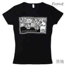 画像9: モアナヘレ柄 6.2oz フライス 半袖 Ｔシャツ 白地 黒地 (9)