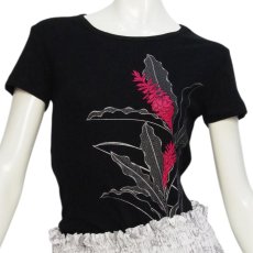 画像3: トーチジンジャー柄 6.2oz フライス 半袖 Ｔシャツ 白地 黒地 キラキラプリント ネコポス送料無料 (3)