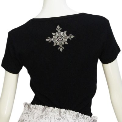 画像3: トーチジンジャー柄 6.2oz フライス 半袖 Ｔシャツ 白地 黒地 キラキラプリント ネコポス送料無料