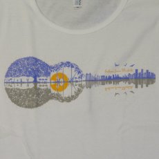 画像6: ウクレレ柄 6.2oz フライス 半袖 Ｔシャツ 白地 紺地 ネコポス送料無料 (6)