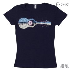 画像14: ウクレレ柄 6.2oz フライス 半袖 Ｔシャツ 白地 紺地 ネコポス送料無料 (14)