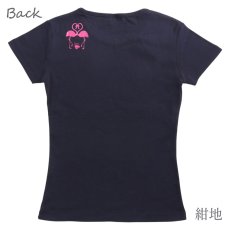 画像16: Hulamingo柄 6.2oz フライス 半袖 Ｔシャツ 白地 黒地 紺地 フラミンゴ柄 ネコポス送料無料 (16)
