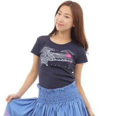 画像3: Hulamingo柄 6.2oz フライス 半袖 Ｔシャツ 白地 黒地 紺地 フラミンゴ柄 ネコポス送料無料 (3)