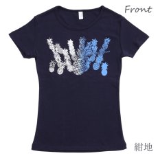 画像15: パイナップルフィールズ柄 6.2oz フライス 半袖 Ｔシャツ 白地 黒地 紺地 ネコポス送料無料 (15)