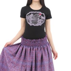 画像13: プリンセスカイウラニ王女柄プリント 6.2oz フライス 半袖 Ｔシャツ 白地 黒地 ピカケ＆マイレ柄 ネコポス送料無料 (13)