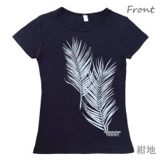 画像15: ココパームス柄 6.2oz フライス 半袖 Ｔシャツ 白地 黒地 紺地 ネコポス送料無料 (15)