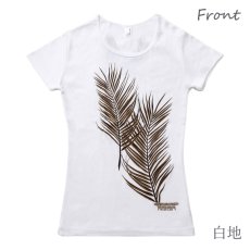 画像11: ココパームス柄 6.2oz フライス 半袖 Ｔシャツ 白地 黒地 紺地 ネコポス送料無料 (11)