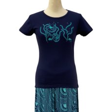 画像3: カナナカ柄 6.2oz フライス 半袖 Ｔシャツ 白地 黒地 紺地 ネコポス送料無料 (3)