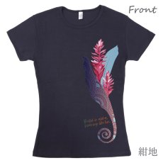 画像9: フラダンスの練習着に最適 フライス 半袖 Tシャツ トーチジンジャーマーメイド柄 ネコポス対応可 (9)