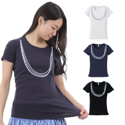 画像3: クラウンフラワーレイ柄 6.2oz フライス 半袖 Tシャツ 白地 黒地 紺地 ネコポス送料無料