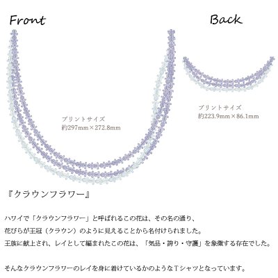 画像1: クラウンフラワーレイ柄 6.2oz フライス 半袖 Tシャツ 白地 黒地 紺地 ネコポス送料無料