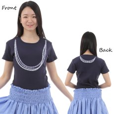 画像3: クラウンフラワーレイ柄 6.2oz フライス 半袖 Ｔシャツ 白地 黒地 紺地 ネコポス送料無料 (3)