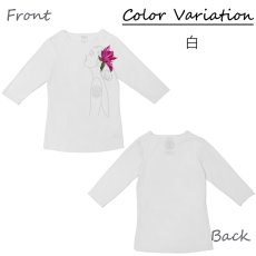画像8: トライブレンド スリムフィット 7分袖 Tシャツ マグノリアガール柄 ネコポス送料無料 (8)