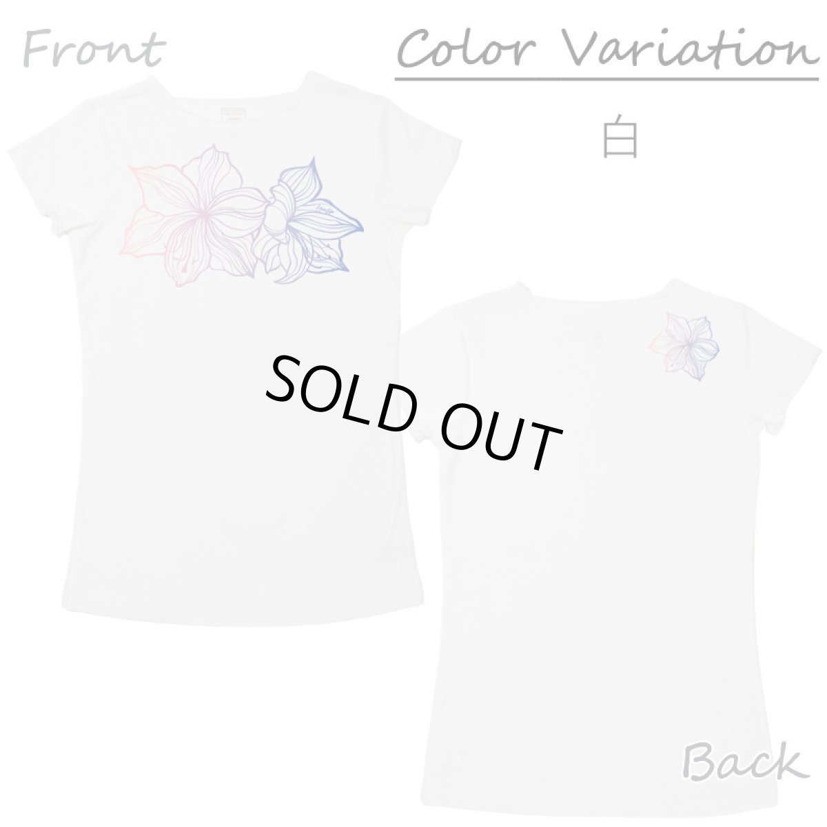 画像10: アマリリス 半袖 Tシャツ｜内に秘めた強さと美しさを表す花｜モダール レーヨン フレンチスリーブ スリムフィット ショートスリーブ (10)