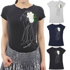 画像1: レーヨン モダール スリムフィット ショートスリーブ Tシャツ ウィスパーオブガーデニア ネコポス送料無料 (1)