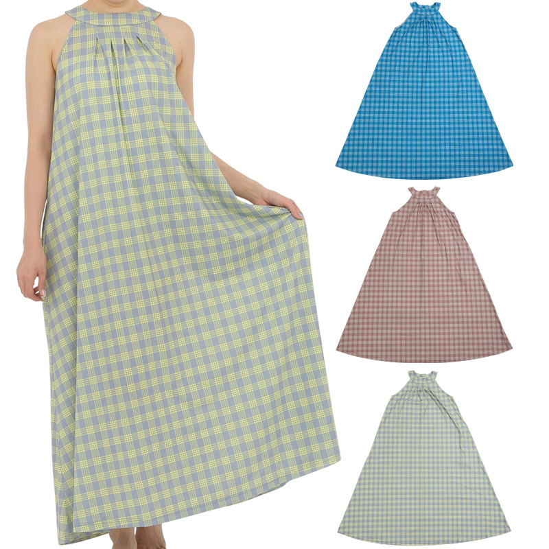 ≪新規入荷≫ラウンドネックロングドレスに新柄が登場いたしました。