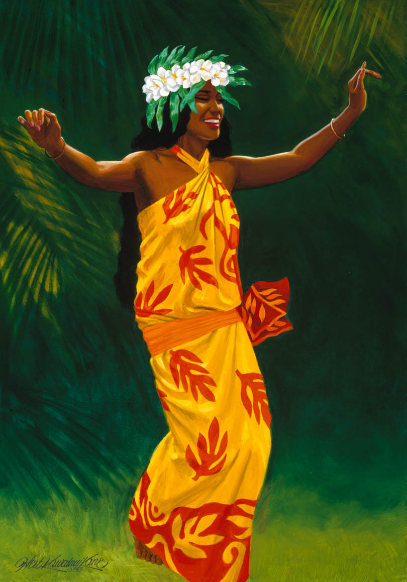 ハワイの絵画通販サイト ジクレー版画 Hula Dancer (フラ