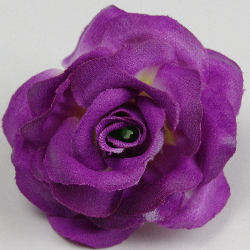 画像1: ミニバラ（ローズ）丸紫色シルクフラワー造花花材 アウトレットSale (1)
