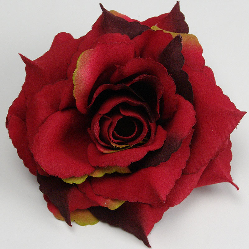 画像1: ローズ（バラ）赤色【シルクフラワー素材】造花花材フラワー アウトレットSale (1)