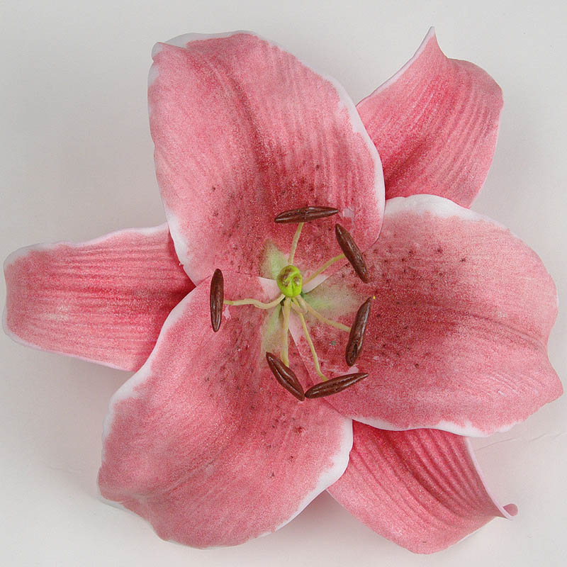 画像1: カサブランカ（ユリ）ピンク色造花ウレタンフォームフラワー花材 アウトレットSale (1)